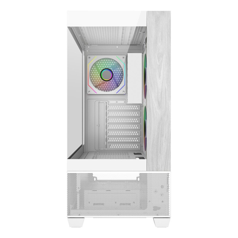 Cooler Master E690-WHNN-S00 Elite 690 Wood, Midi Tower, PC, Blanco, ATX, ITX, micro ATX, Acero, Vidrio templado, Madera, Juego
