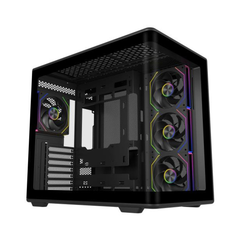 Cooler Master E600-KGNN-S01 Elite 600, Torre, PC, Negro, Transparente, ATX, micro ATX, Mini-DTX, Mini-ITX, SPCC, Acero, Vidrio