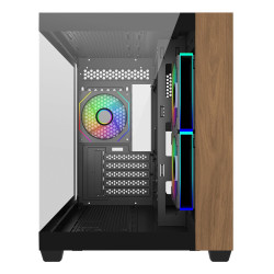 Cooler Master E481-KHNN-S00 Elite 481 Wood, Mini Tower, PC, Negro, ITX, micro ATX, Acero, Vidrio templado, Madera, Juego 2