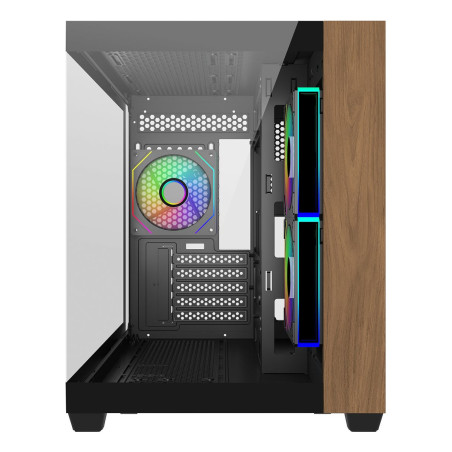 Cooler Master E481-KHNN-S00 Elite 481 Wood, Mini Tower, PC, Negro, ITX, micro ATX, Acero, Vidrio templado, Madera, Juego