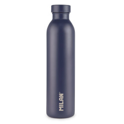Milan 643020B 643020B, Uso diario, 590 ml, Tapón de tornillo, Acero inoxidable, Marina, Azul marino