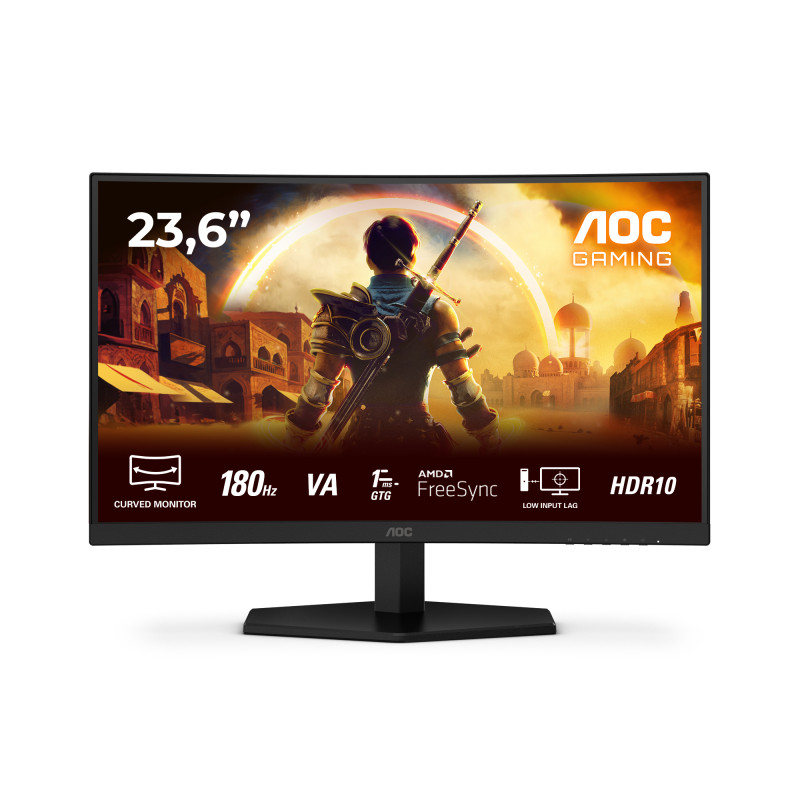 AOC C24G42E G4 C24G42E, 59,9 cm (23.6"), 1920 x 1080 Pixeles, Full HD, LED, 4 ms, Negro, Rojo