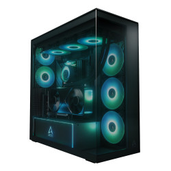 ARCTIC ACPCC00016A Xtender VG Black (Tinted Glass), Midi Tower, PC, Negro, EATX, Metal, Vidrio templado, Juego