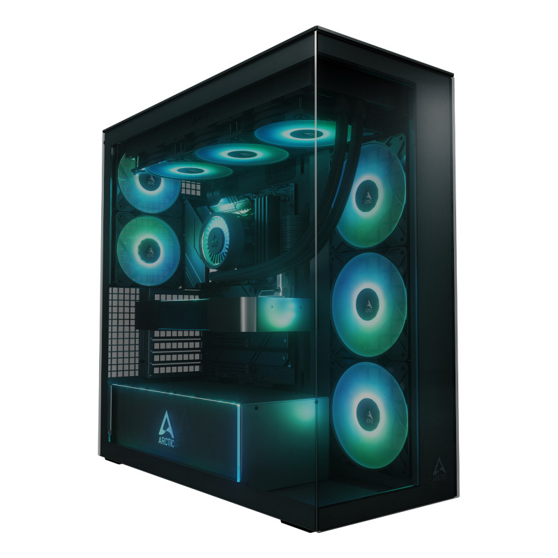 ARCTIC ACPCC00015A Xtender Black (Tinted Glass), Midi Tower, PC, Negro, EATX, Metal, Vidrio templado, Juego