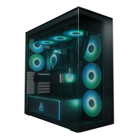 ARCTIC ACPCC00015A Xtender Black (Tinted Glass), Midi Tower, PC, Negro, EATX, Metal, Vidrio templado, Juego