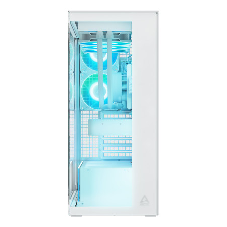 ARCTIC ACPCC00014A Xtender White (Clear Glass), Midi Tower, PC, Blanco, EATX, Metal, Vidrio templado, Juego