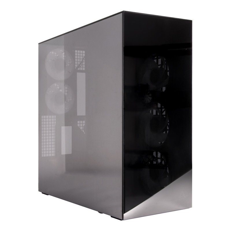 ARCTIC ACPCC00019A Xtender VG Black (Mirror Glass), Midi Tower, PC, Negro, EATX, Metal, Vidrio templado, Juego