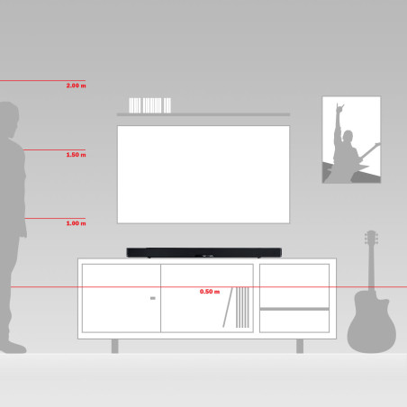 Teufel 105801001 CINEBAR LUX, 2.1 canales, 150 W, DTS Digital Surround, Dolby Digital, 100 dB, 150 W, 2,5 cm