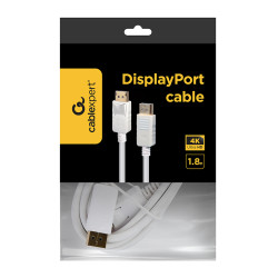 Gembird CC-DP2-6-W CC-DP2-6-W, 1,8 m, DisplayPort, DisplayPort, Macho, Macho, 3840 x 2160 Pixeles 2