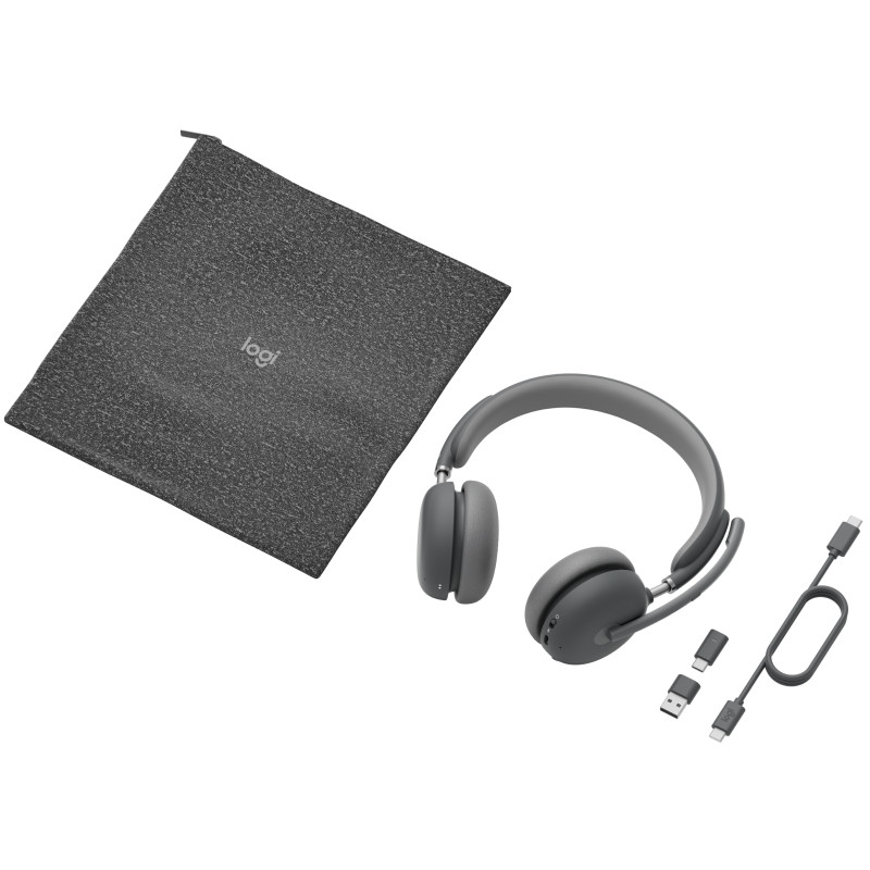 Logitech 981-001311 981-001311, Inalámbrico, Oficina/Centro de llamadas, 230 g, Auriculares, Grafito