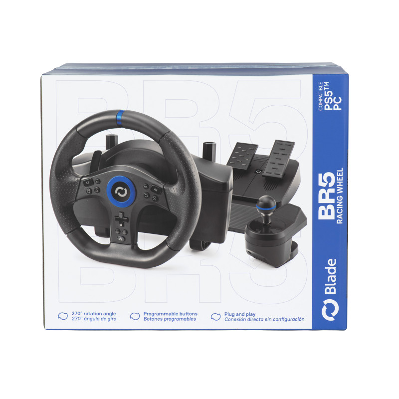 Blade Gaming BL7002 BR5 Racing Wheel, PlayStation 5, 650 mm, 310 mm, 235 mm, 2,7 kg, 310 mm