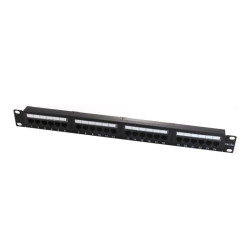 WP WPC-PAN-6AU-24 19" Patch Panel Cat.6a UTP 24 RJ45 ports 1U, RJ-45, Cat6a, U/UTP (UTP), Montaje en bastidor, 1U, Negro