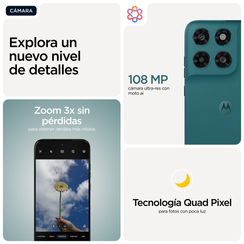 Motorola PBAW0037ES moto g77 , 17,3 cm (6.8"), 8 GB, 256 GB, 108 MP, Android 16.0, Verde