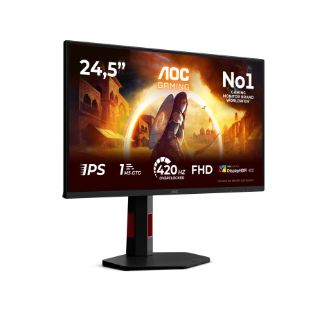 AOC 25G4KUR G4 25G4KUR, 62,2 cm (24.5"), 1920 x 1080 Pixeles, Full HD, LED, 1 ms, Negro, Rojo