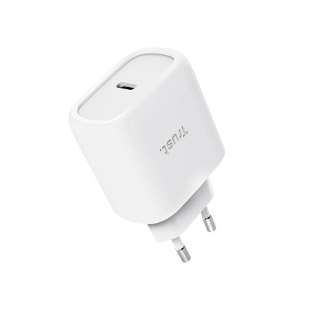 Trust 25522 Maxo Cargador GaN USB-C de 45 W, Interior, Corriente alterna, 20 V, 2 m, Blanco