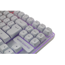 Mars Gaming MCPWTKLWES MCPWTKLWES, Inalámbrico, RF inalámbrica + USB, Interruptor de membrana, QWERTY, LED RGB, Blanco 2