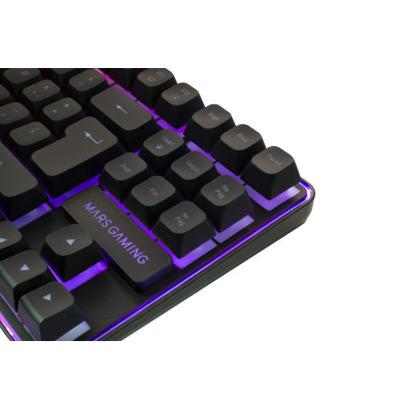 Mars Gaming MCPWTKLES MCPWTKLES, Inalámbrico, RF inalámbrica + USB, Interruptor de membrana, QWERTY, LED RGB, Negro