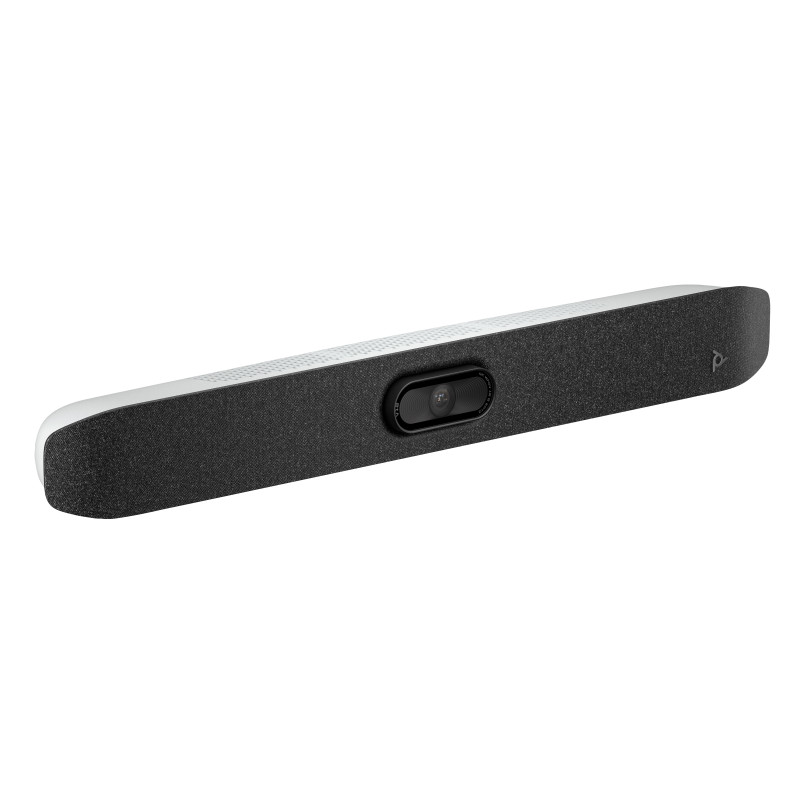 HP Poly A9DD8AA Studio V12 USB Video Bar No Power Supply, 4K Ultra HD, 3840 x 2160 Pixeles, 5x, Blanco
