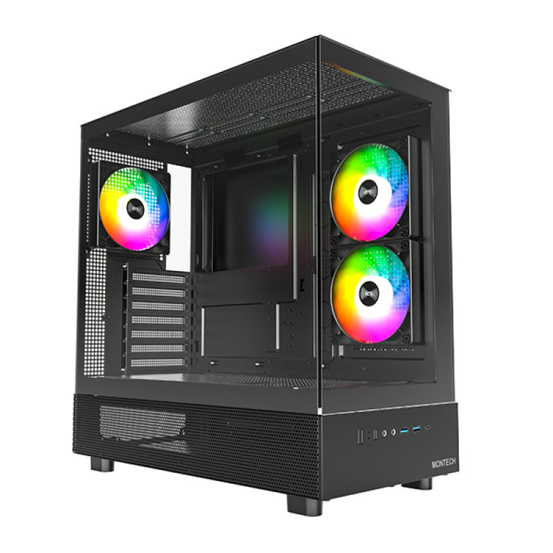 Montech XR (B) XR, Torre, PC, Negro, ATX, micro ATX, Mini-ITX, 17,5 cm, 42 cm
