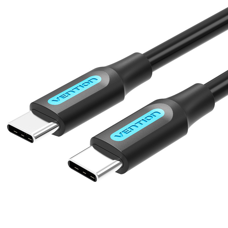 Vention COSBH Cable USB 2.0 Tipo-C COSBH/ USB Tipo-C Macho - USB Tipo-C Macho/ 2m/ Negro, 2 m, USB C, USB C, USB 2.0, 0,48
