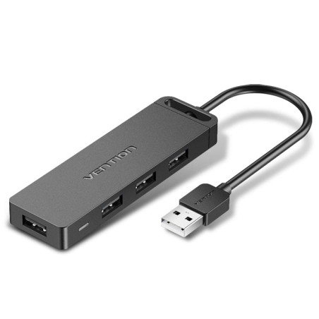 Vention CHIBB Hub USB 3.0 con Tarjeta de Sonido CHIBB/ 3xUSB/ 1xMicroUSB PD, USB 2.0, 3ˌ5mm, USB 2.0, 500 Mbit/s, Negro,