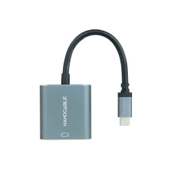 Nanocable 10.16.4103-G Conversor USB-C a DVI-D, 15 cm, Gris, 0,15 m, USB Tipo C, DVI-D, Macho, Hembra, Derecho 2