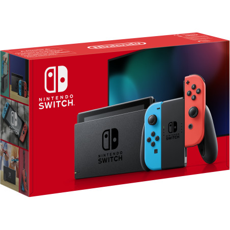 Nintendo 10010738 Switch, Nintendo Switch, 768 MHz, 4000 MB, Azul, Gris, Rojo, Analógico/Digital, Cruceta