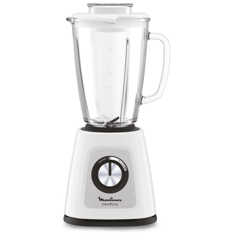 Moulinex LM430110 LM430, Batidora de vaso, 1,75 L, Picahielos, 800 W, Blanco