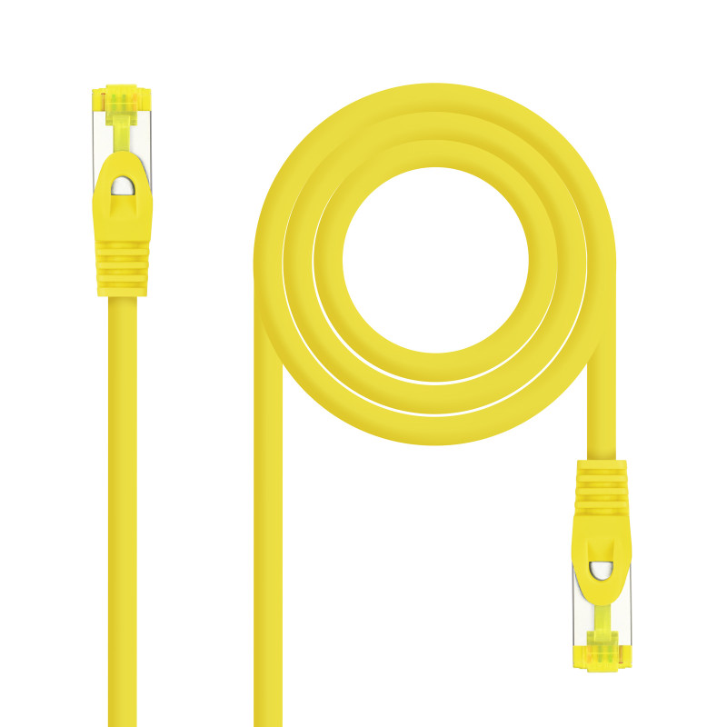 Nanocable 10.20.1900-L25-Y Cable Red Latiguillo RJ45 LSZH CAT.6A SFTP AWG26, Amarillo, 25 cm, 0,25 m, Cat6a, SF/UTP (S-FTP),
