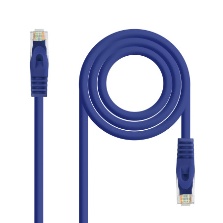 Nanocable 10.20.1800-L25-BL Cable Red Latiguillo RJ45 LSZH CAT.6A UTP AWG24, Azul, 25 cm, 0,25 m, Cat6a, U/UTP (UTP), RJ-45,
