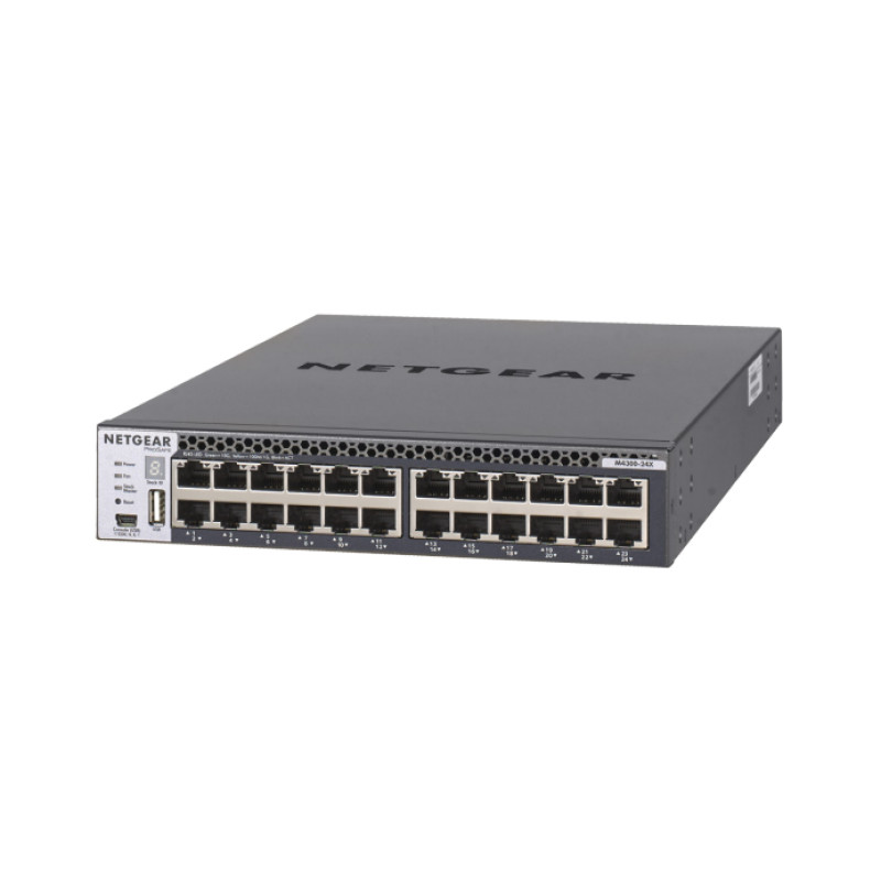 NETGEAR XSM4324CS-100NES M4300-24X, Gestionado, L3, 10G Ethernet (100/1000/10000), Montaje en rack, 1U