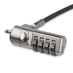StarTech.com LTLOCK4D Cable con Candado de Seguridad con Clave para Ordenador Portátil - con Bisagra Giratoria - con Candado