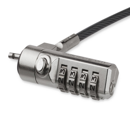 StarTech.com LTLOCK4D Cable con Candado de Seguridad con Clave para Ordenador Portátil - con Bisagra Giratoria - con Candado
