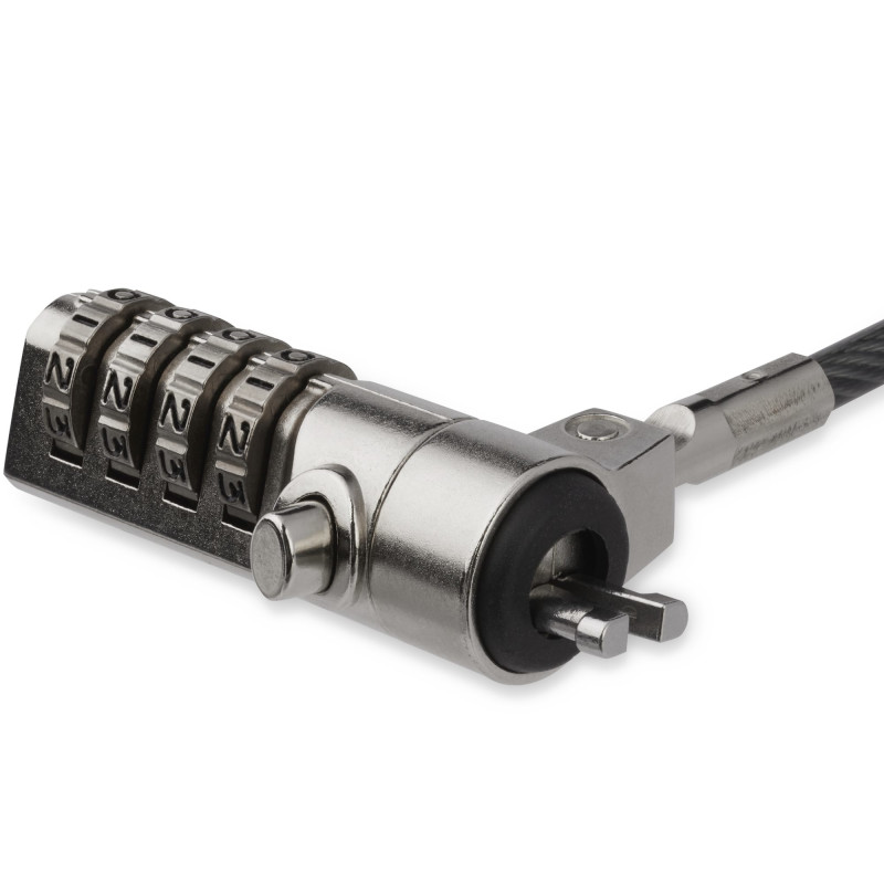 StarTech.com LTLOCK4D Cable con Candado de Seguridad con Clave para Ordenador Portátil - con Bisagra Giratoria - con Candado