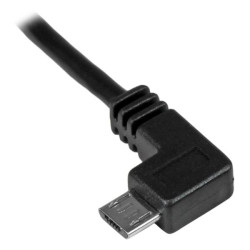 StarTech.com USBAUB1MLA Cable de 1m Micro USB con conector acodado a la izquierda - Cable de Carga y Sincronización, 1 m, USB 2