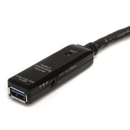 StarTech.com USB3AAEXT3M Cable Extensor Alargador USB 3.0 SuperSpeed Activo de 3m - USB A Macho a Hembra - Negro, 3 m, USB A,