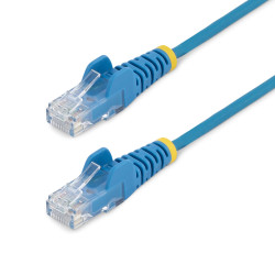 StarTech.com N6PAT250CMBLS Cable Cat6 de 2,5m - Delgado - con Conectores RJ45 sin Enganches - Azul, 2,5 m, Cat6, U/UTP (UTP),
