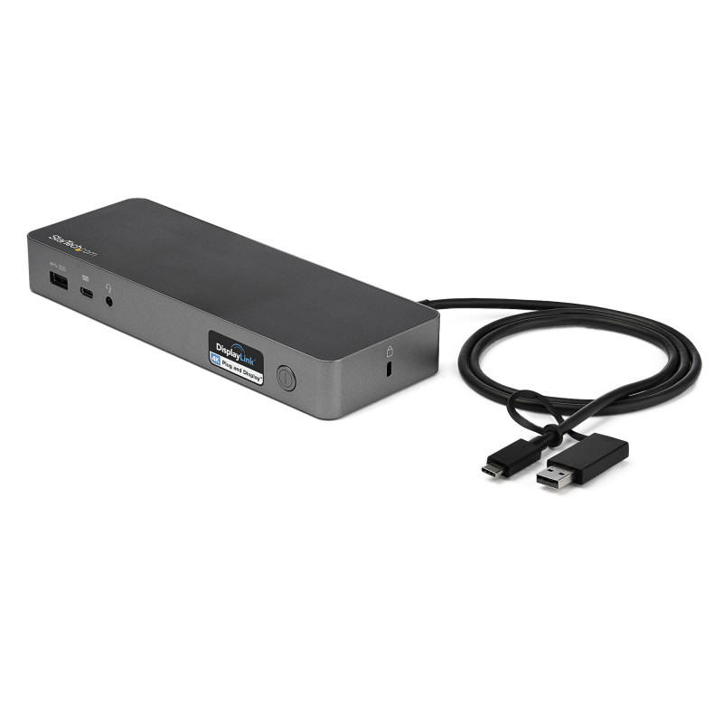 StarTech.com DK30C2DPPDUE Docking Station Universal para Portátil - Replicador de Puertos Híbrido USB-C/-A - 2x HDMI y DP 4K