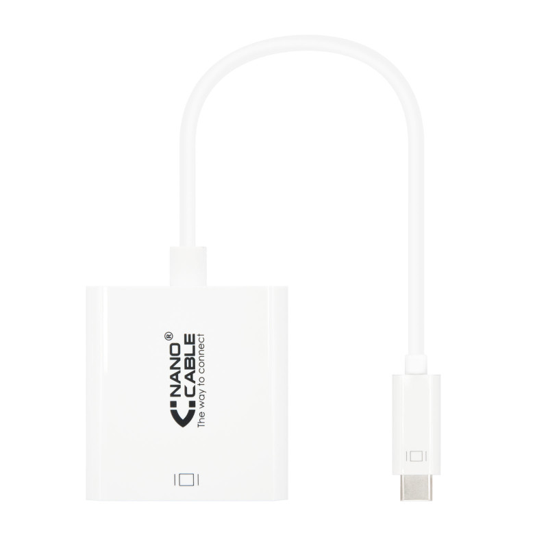 Nanocable 10.16.4103 CONVERSOR USB-C A DVI-D, 15 CM, 3.2 Gen 1 (3.1 Gen 1), USB Tipo C, Salida DVI, 1920 x 1080 Pixeles