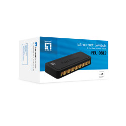 LevelOne FEU-0812 FEU-0812, No administrado, Fast Ethernet (10/100), Bidireccional completo (Full duplex) 2