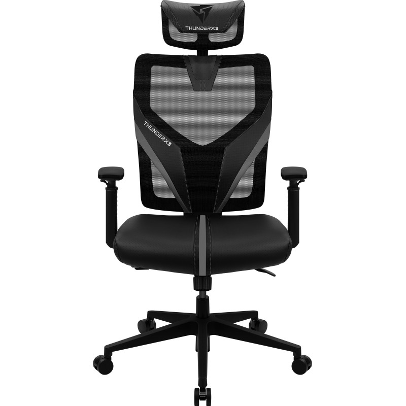 ThunderX3 YAMA1BK YAMA1, Silla para videojuegos universal, 150 kg, Respaldo de malla, Universal, 125 kg, Negro