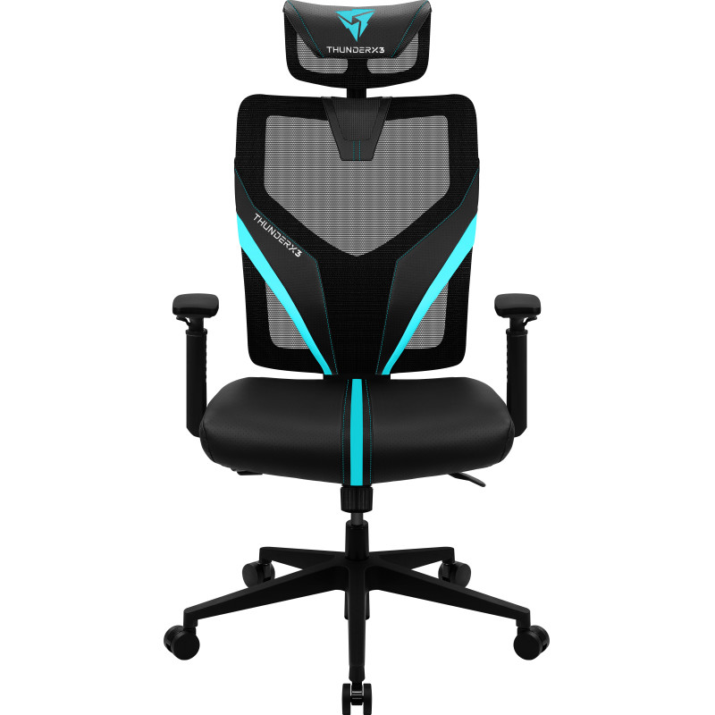 ThunderX3 YAMA1BC YAMA1, Silla para videojuegos universal, 150 kg, Respaldo de malla, Universal, 125 kg, Negro