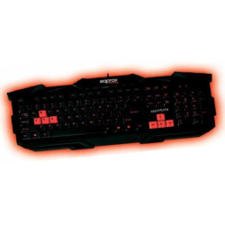 Approx APPWRATH appWRATH, Completo (100%), Alámbrico, USB, QWERTY, Negro, Rojo