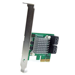 StarTech.com PEXSAT34RH Tarjeta Controladora PCI Express 2.0 de 4 Puertos SATA III de 6Gbps RAID con Enlace HyperDuo para SSD - 2
