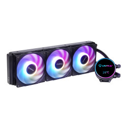 UNYKAch UK363101 AQUASTORM NEO 360, Kit de refrigeración líquida, 12 cm, 900 RPM, 1800 RPM, Negro