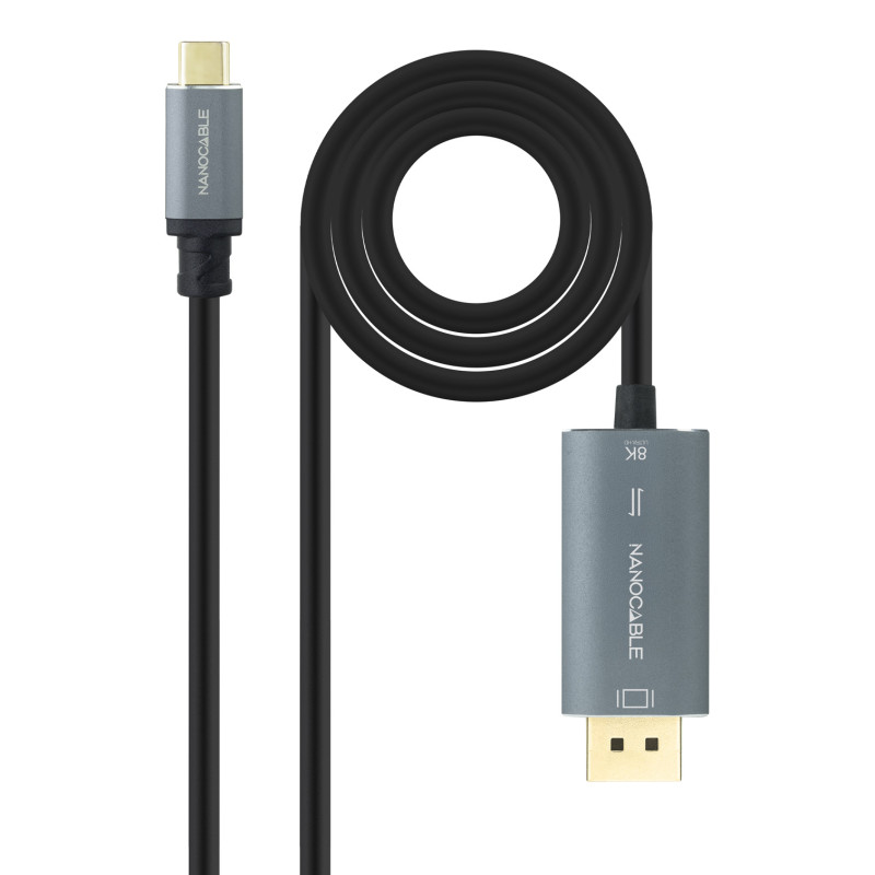 Nanocable 10.15.5022 10.15.5022, 2 m, USB Tipo C, DisplayPort, Macho, Macho, Derecho