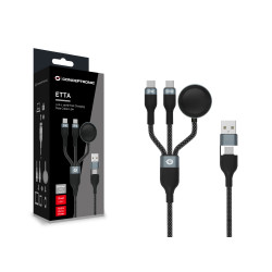 Conceptronic ETTA08B15 ETTA08B15, 1,5 m, USB A, 2 x USB C, USB 2.0, 0,48 Gbit/s, Negro 2