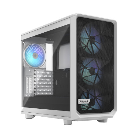 Fractal Design FD-C-MES2A-08 Meshify 2 RGB, Torre, PC, Blanco, ATX, EATX, micro ATX, Mini-ITX, Acero, Vidrio templado, Juego