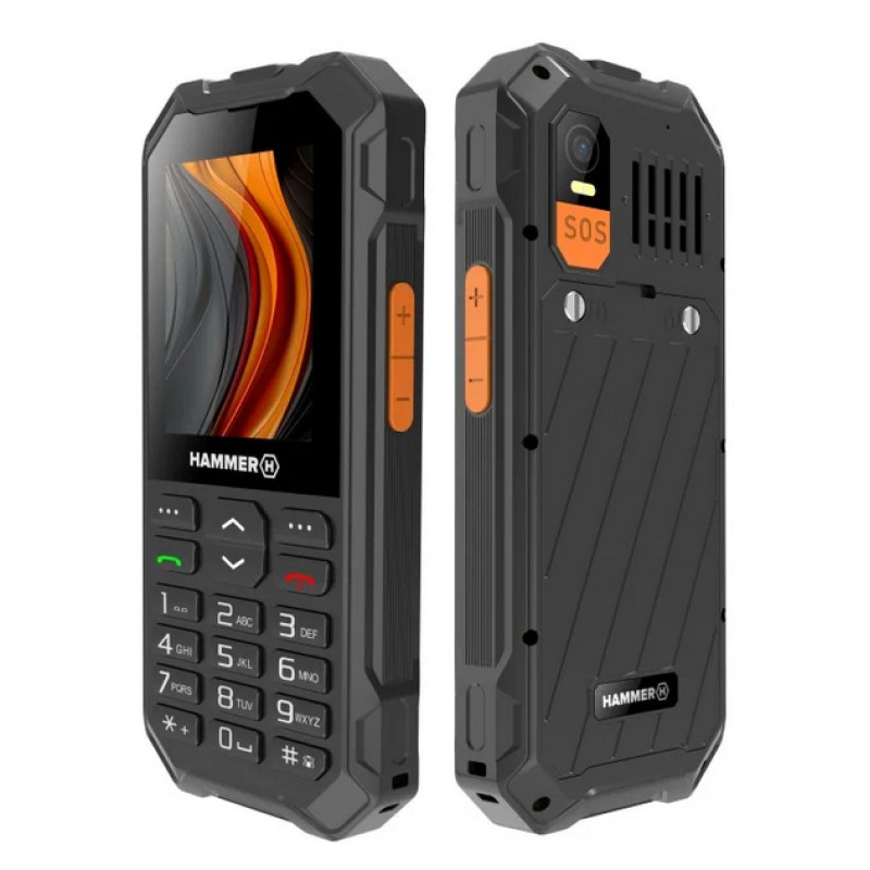 HAMMER TEL000928 6 LTE, Barra, SIM doble, 6,1 cm (2.4"), 2 MP, 2500 mAh, Negro, Naranja