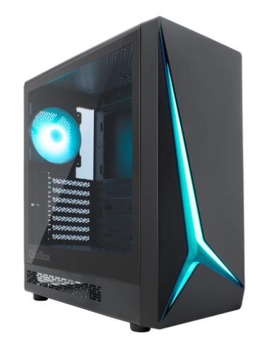 CoolBox GAMING CAJA ATX GA450 STARLIGHT BLACK ARGB USB-C 3.2 GEN1 SIN FTE + 1 VENTILADOR